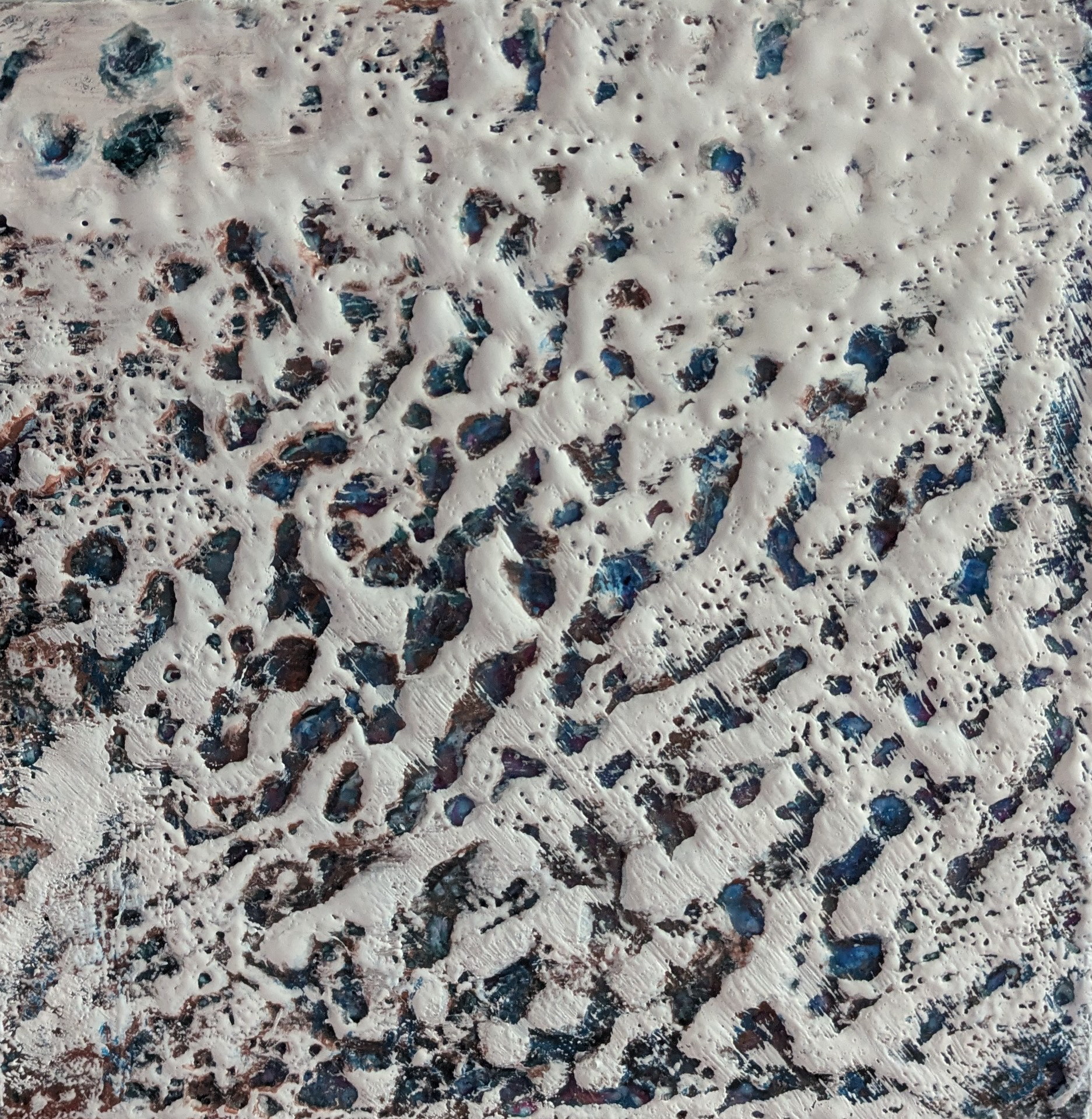 Hessergée, encaustique sur carton,