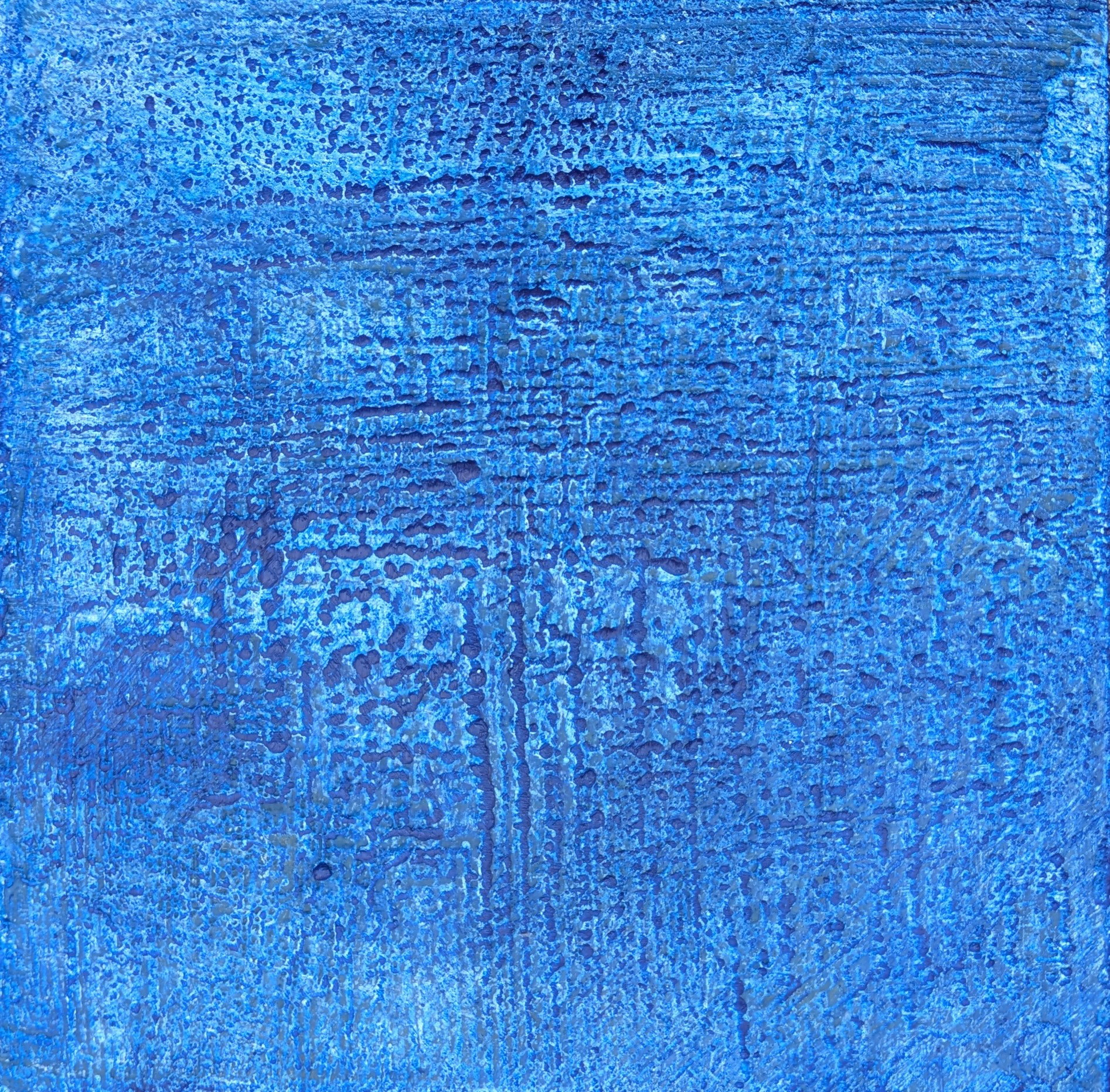 Hessergée, encaustique sur carton, Syntaxe des lignes, 26x26cm