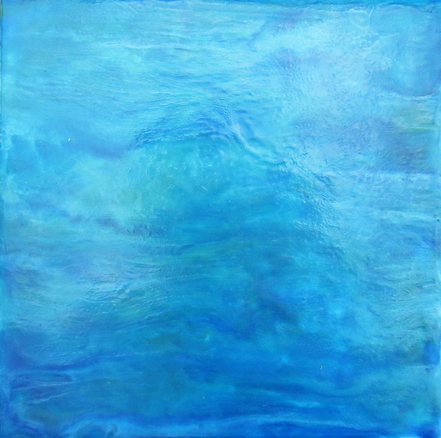 calme plat sur la méditérranée encaustique