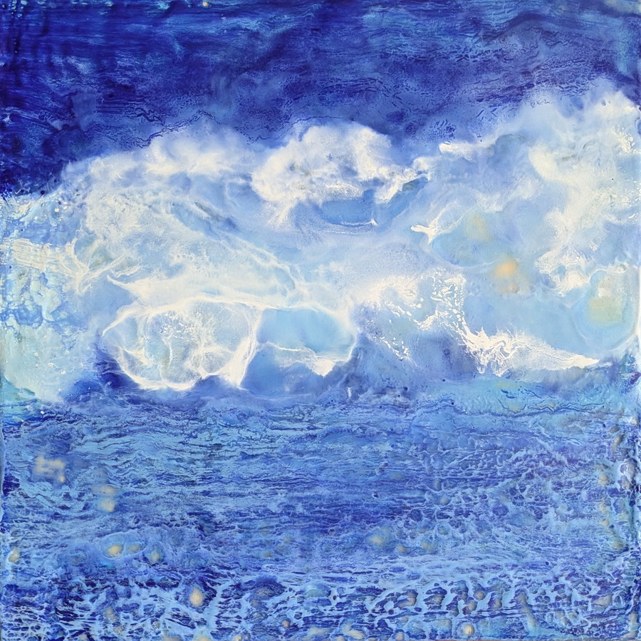 écume suspendue Hessergée encaustique